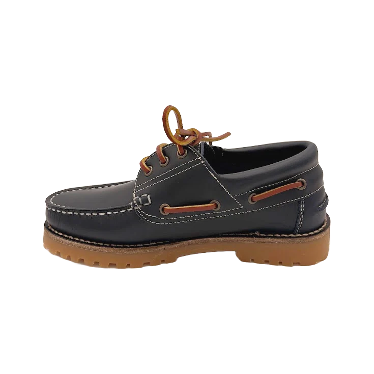 NÁUTICOS CLÁSICOS BENAVENTE UNISEX CORDONES PIEL PULL MARINO - Image 3