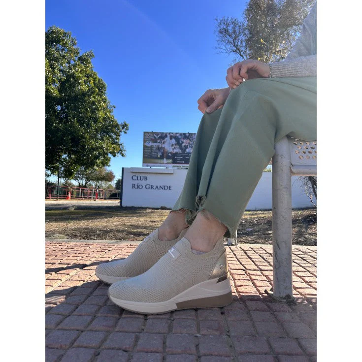 MUJER DEPORTIVA ZAPATO TEXTIL BEIGE 143718 - Image 7