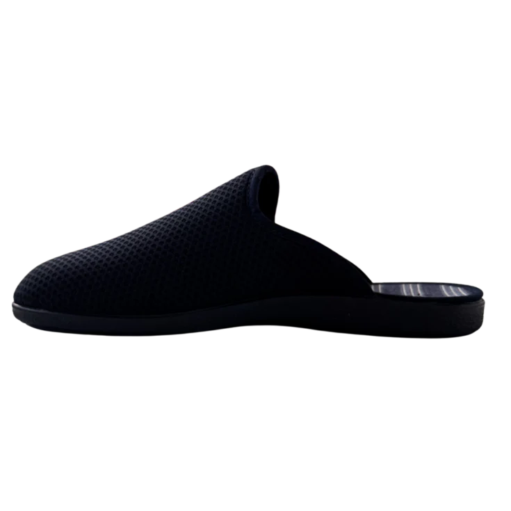 HOMBRE ZAPATILLAS DE ESTAR POR CASA LICRA TOPOS LOGO G MARINO - Image 4