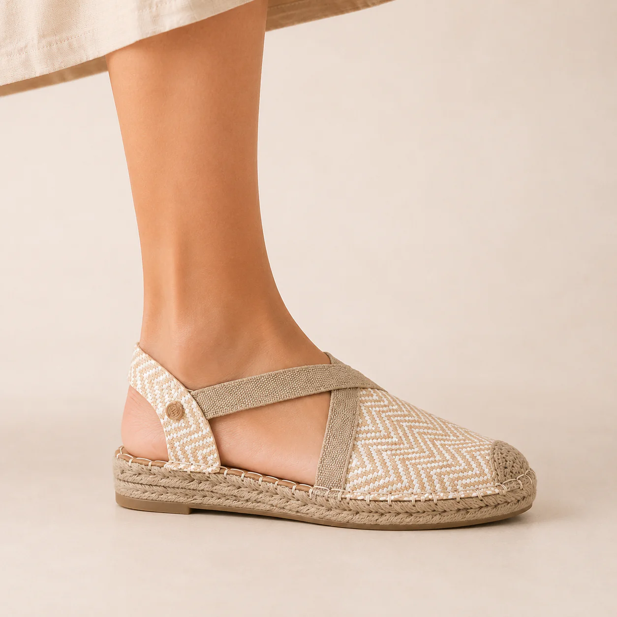 MUJER  ESPARTO PLANA AMALFI BEIGE - Image 2