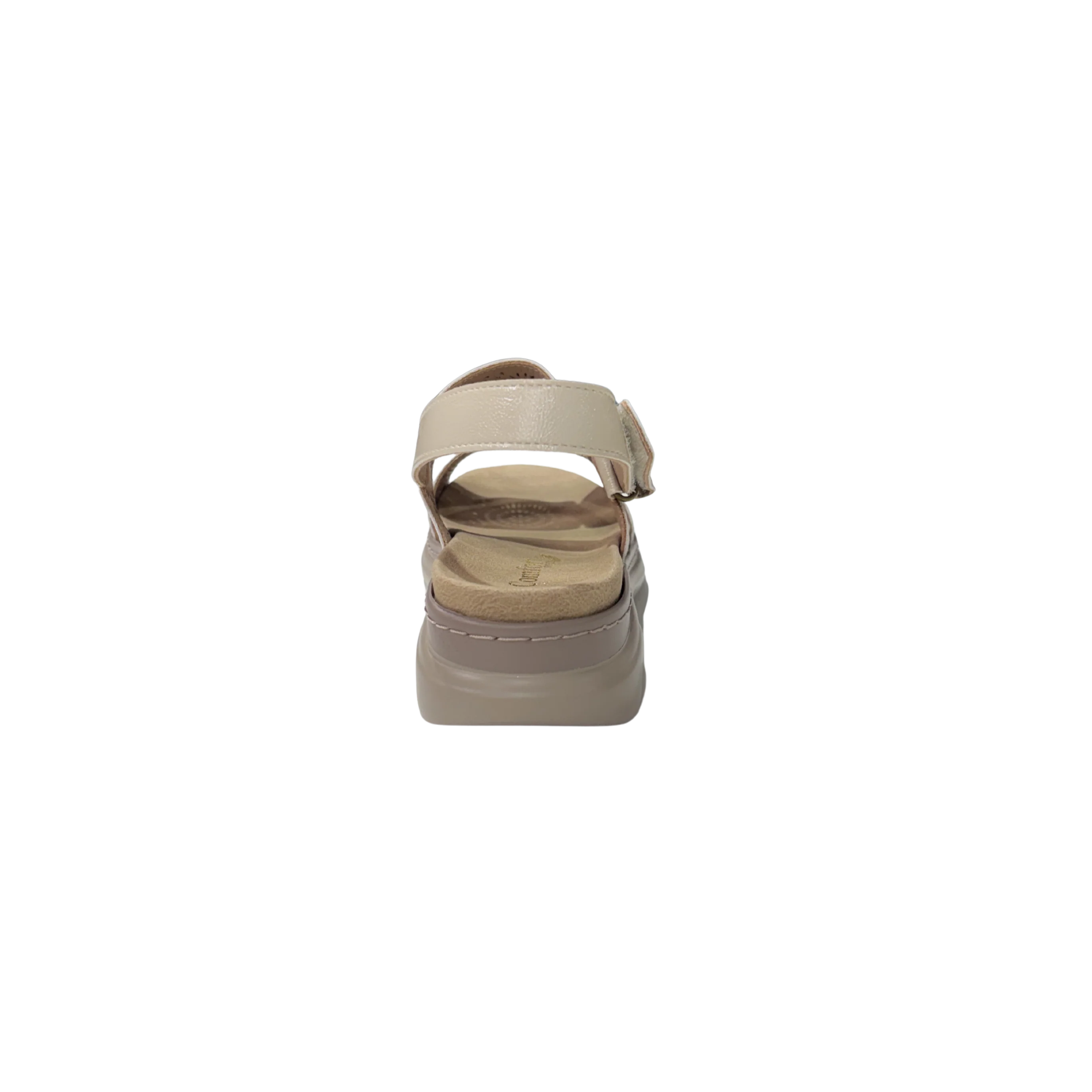MUJER SANDALIA BEIGE ELASTICO TROQUELADO - Image 3