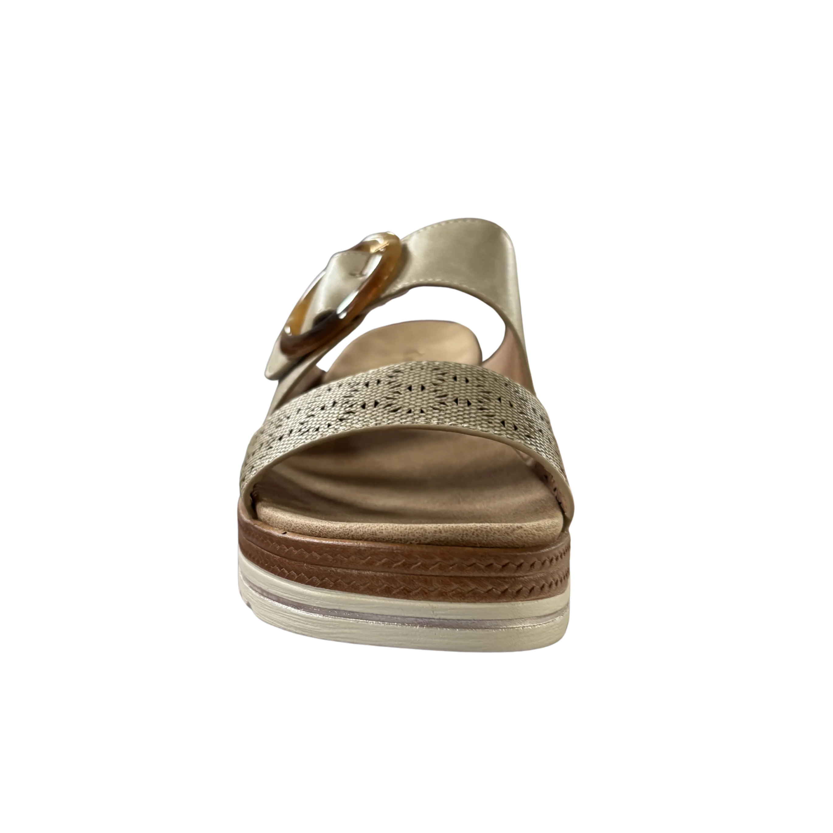 MUJER SANDALIA COMODO  BEIGE RELIEVE - Image 4