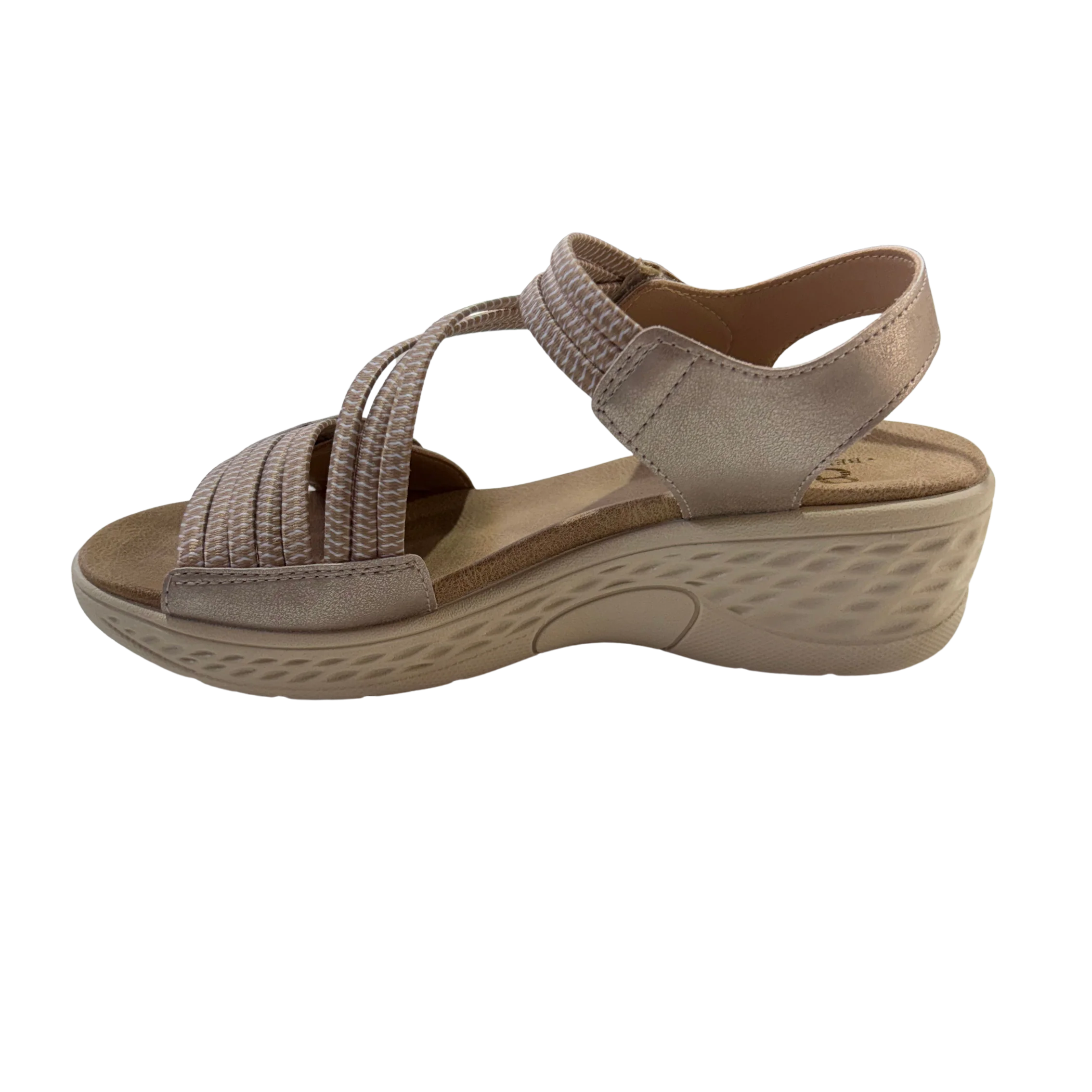 MUJER SANDALIA COMODO CUÑA BEIGE - Image 5