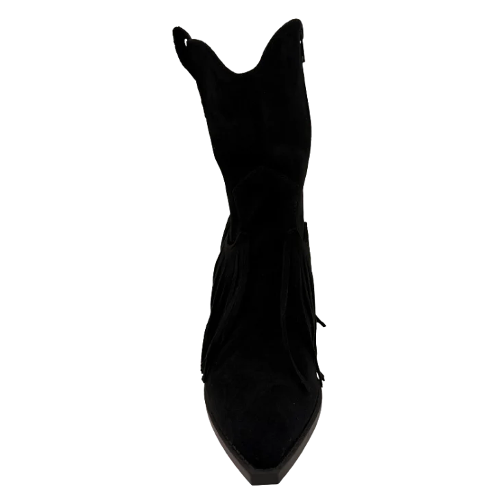 MUJER SBVQ BOTIN COWBOY TEXAS NEGRO