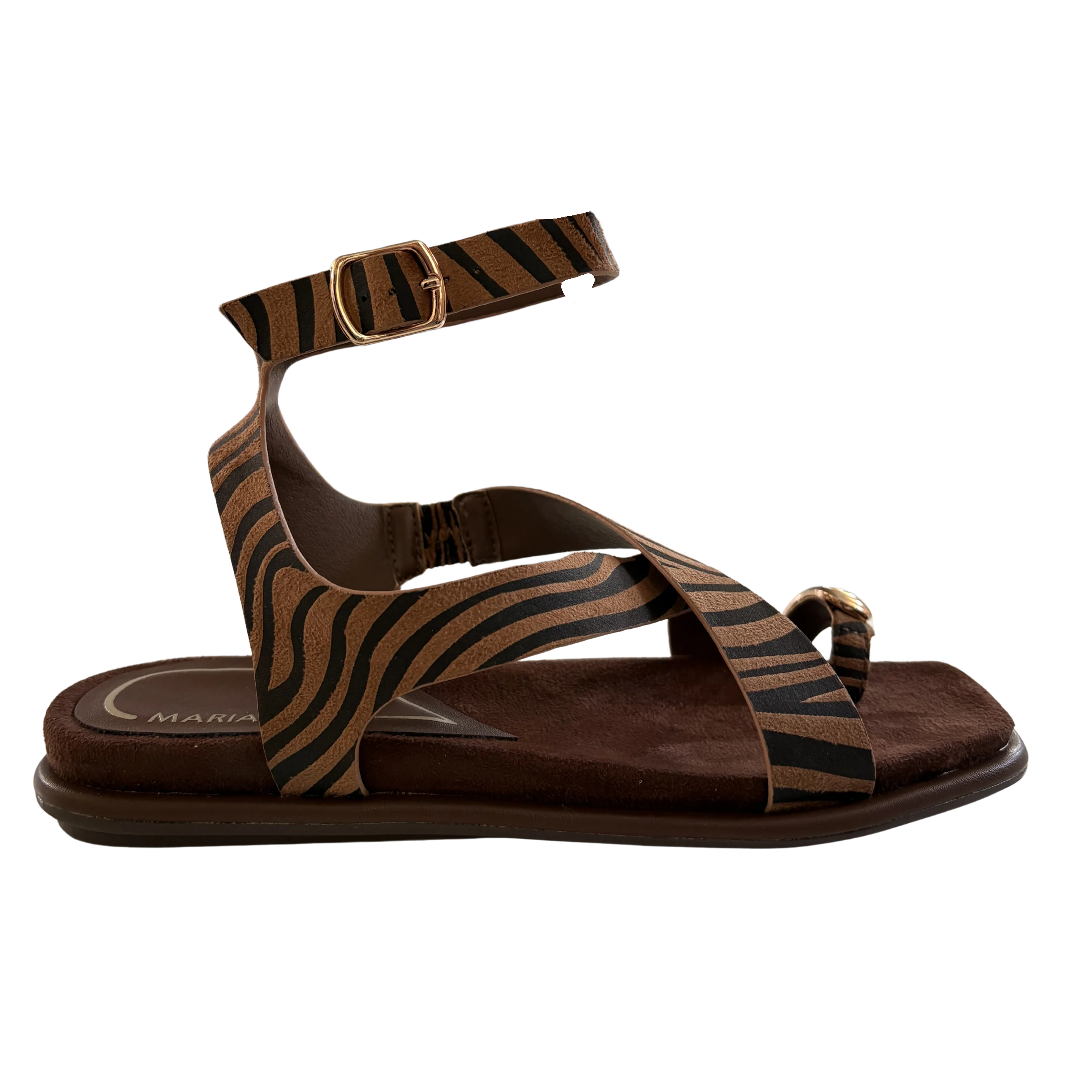 MUJER SPL SANDALIA PLANA ZEBRE MARRON - Image 3