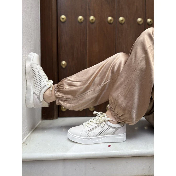 MUJER DEPORTIVA PIEL GRETA BEIGE - Image 4