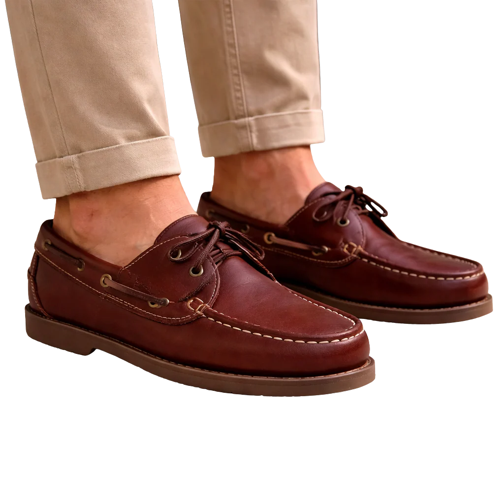 HOMBRE NÁUTICOS PIEL PULL MARRON BENAVENTE