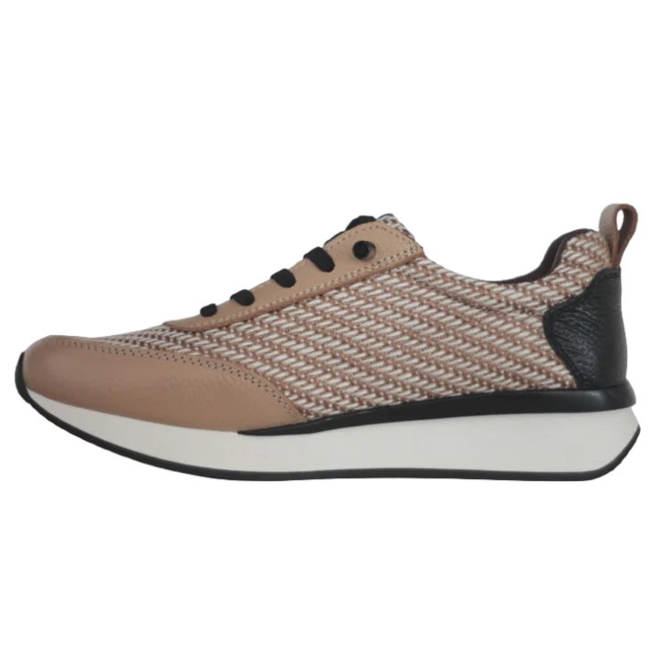 MUJER DEPORTIVA PIEL VAINITY ESPIGA BEIG - Image 3