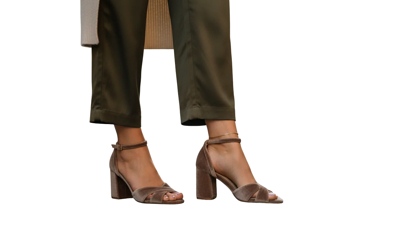 MUJER FIESTA TACON TAUPE