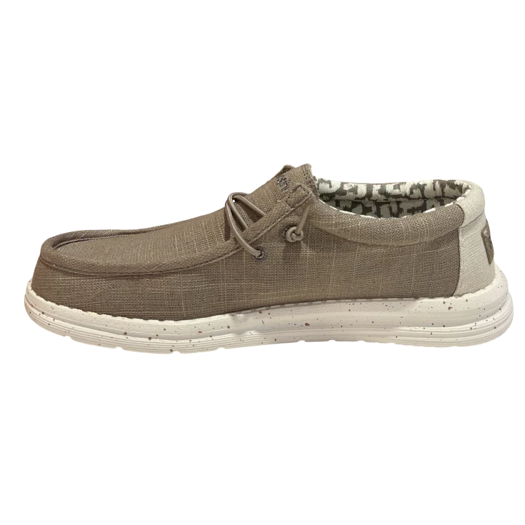 HOMBRE CASUAL ZAPATO CRO LONA TAUPE - Image 4