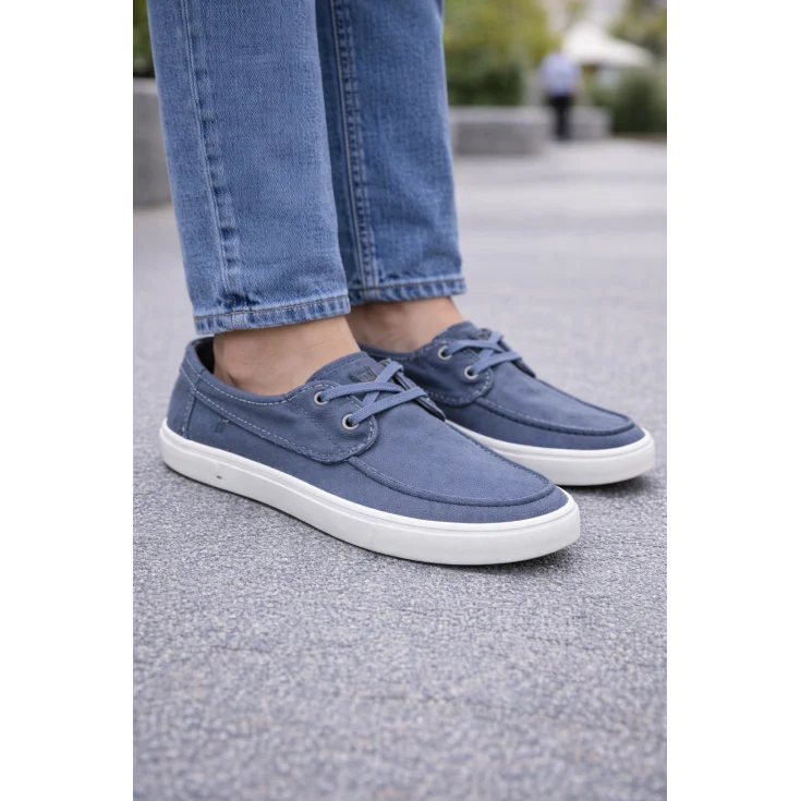 HOMBRE CASUAL ZAPATO CRO TEXTIL NAVY - Image 4