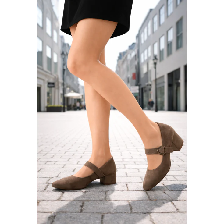 MUJER ZAPATO DE SALON EBALO TAUPE - Image 6